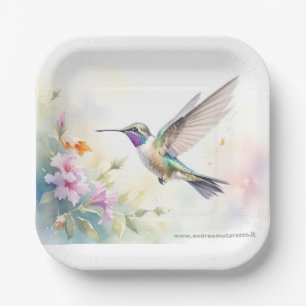 Hummingbird Paper Plate