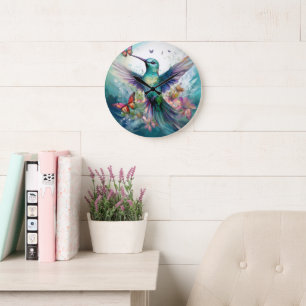 Hummingbird Paradise Large Clock