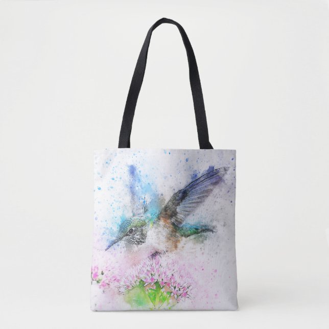 Hummingbird Pastel Colour Tote Bag (Front)