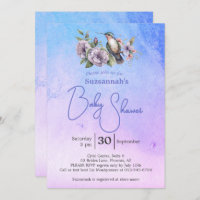 Hummingbird Pastel Watercolor Baby Shower