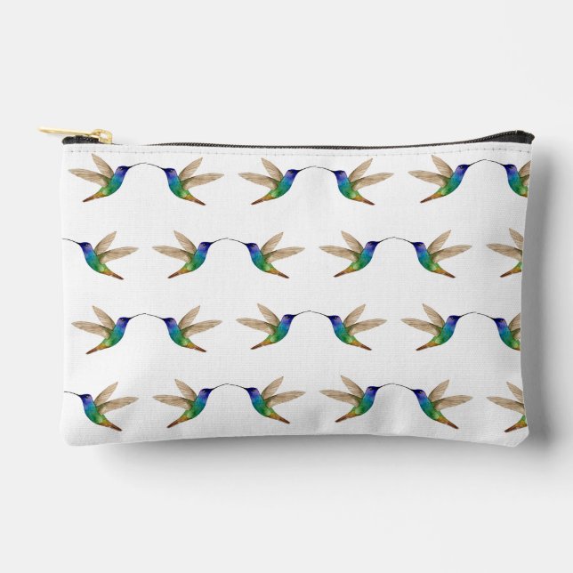 Hummingbird Pattern Accessory Pouch (Front)
