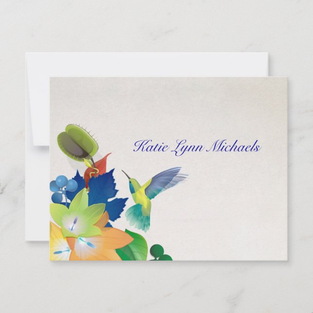 Hummingbird Personalised Notecard (Front)