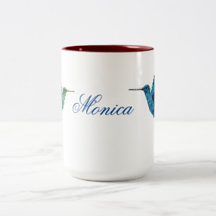Hummingbird Personalised Two-Tone Coffee Mug