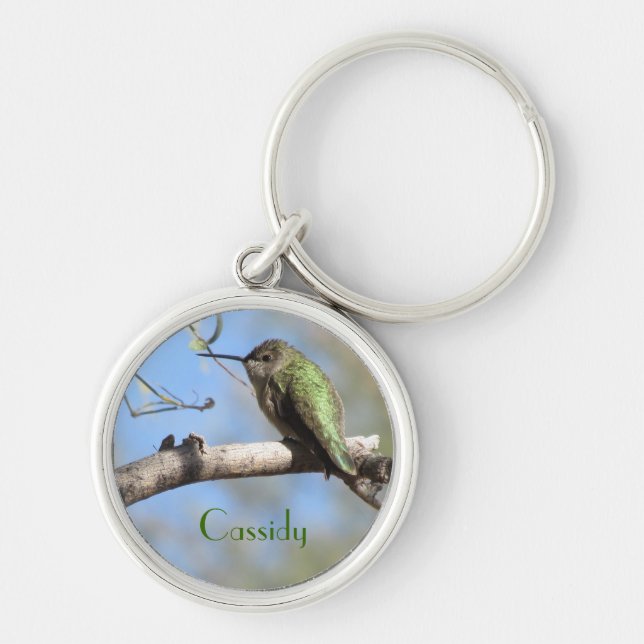 Hummingbird Personalizable Keychain (Front)