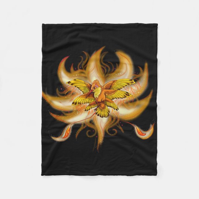Hummingbird Pheonix Fleece Blanket (Front)