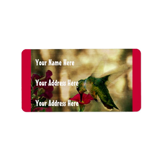 Hummingbird Photo Label (Front)