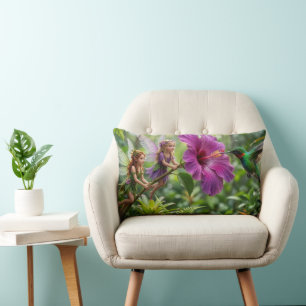 Hummingbird Pixie Helpers Lumbar Cushion