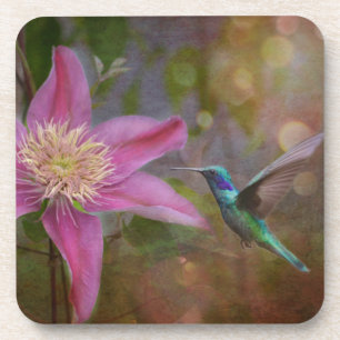 Hummingbird Plastic Coasters