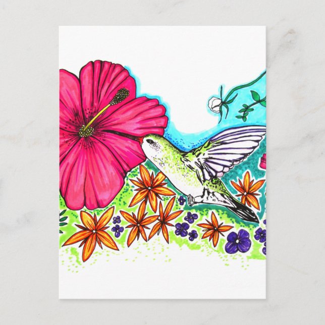 Hummingbird Postcard (Front)