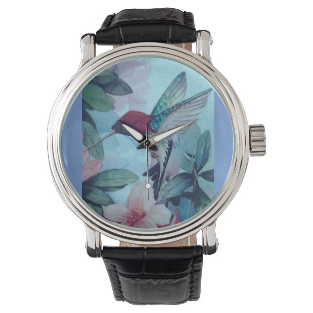 Hummingbird Print Watch (Front)