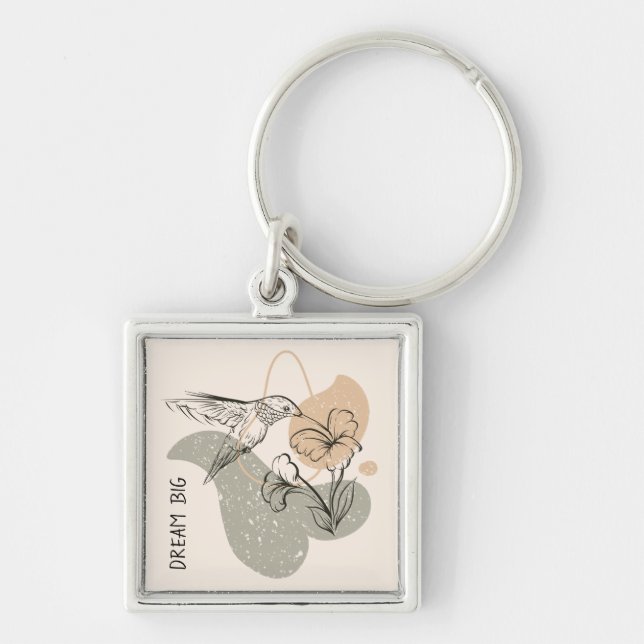 Hummingbird Printed Keychain (Front)