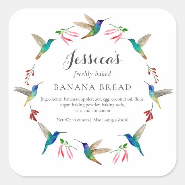 Hummingbird Product Label (Front)