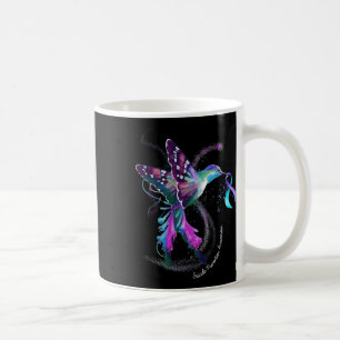 Hummingbird Purple Blue Ribbon Suicide Prevention Coffee Mug