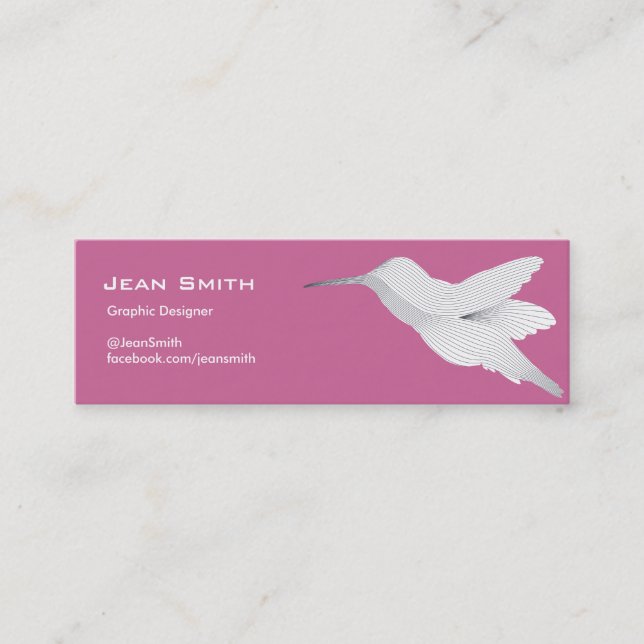 Hummingbird Purple Profile Card (Front)