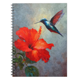 Hummingbird Red Hibiscus Notebook
