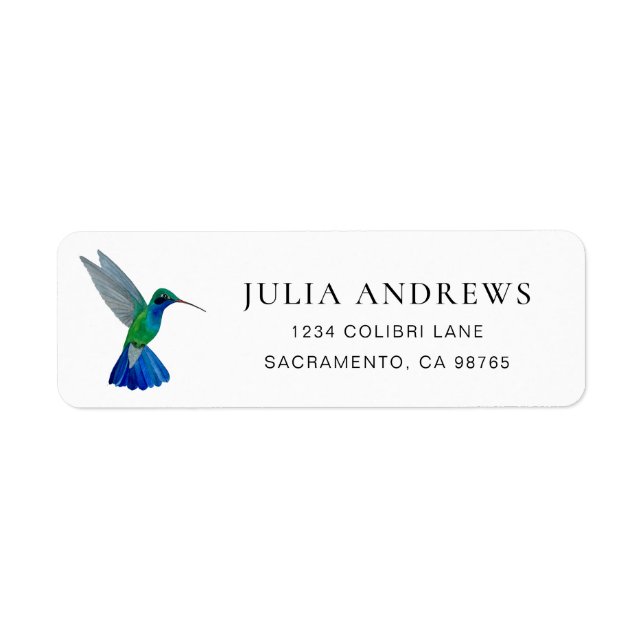 Hummingbird Return Address Label (Front)