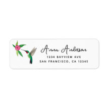 Hummingbird Return Address Label
