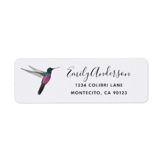 Hummingbird Return Address Label