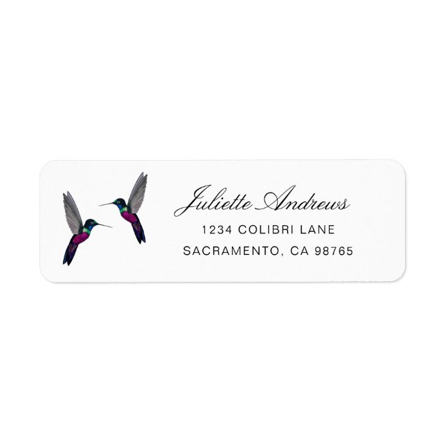 Hummingbird Return Address Label (Front)