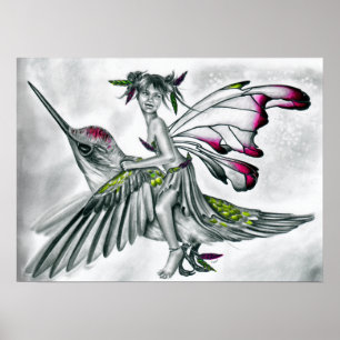 Hummingbird Rider Poster
