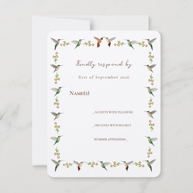 Hummingbird RSVP (Front)
