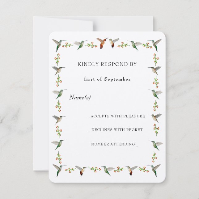 Hummingbird RSVP (Front)
