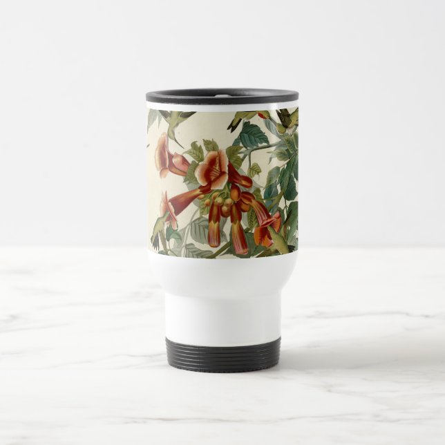 Hummingbird Ruby Throated Audubon Bird Travel Mug (Center)