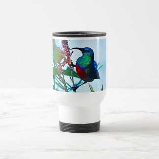 Hummingbird ruby throated travel mug