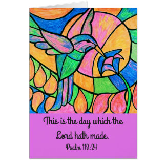 Hummingbird Scripture Card