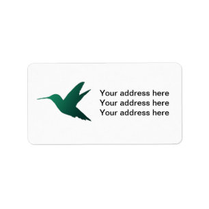 Hummingbird Silhouette Label