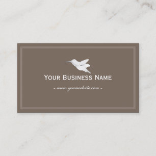 Hummingbird Simple Plain Brown Business Card