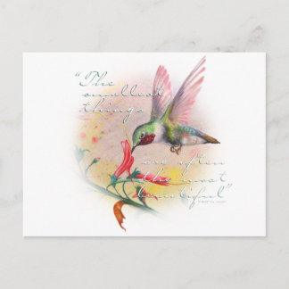 Hummingbird - Small things are the most beautiful. Postcard