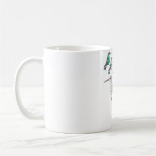 Hummingbird species watercolor art coffee mug