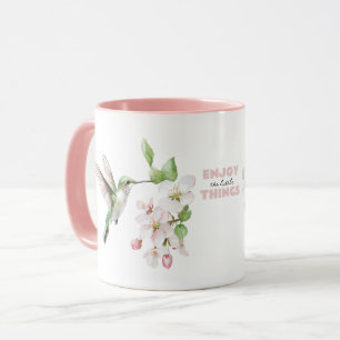 Hummingbird Spring Blossom Watercolor Mug