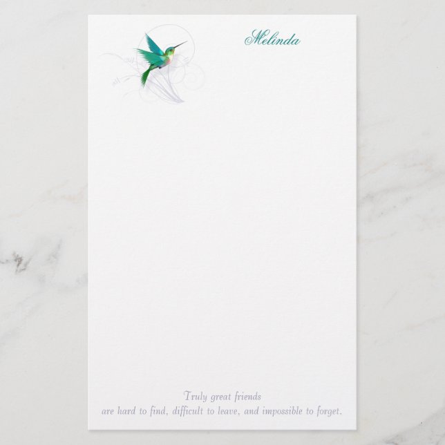 Hummingbird Stationery (Front)