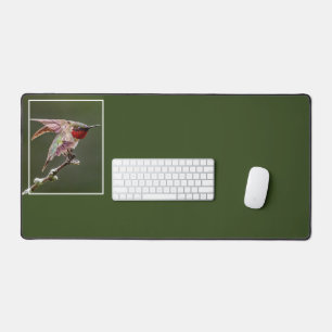 Hummingbird Stretches Desk Mat