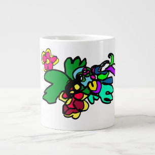 Hummingbird style large coffee mug