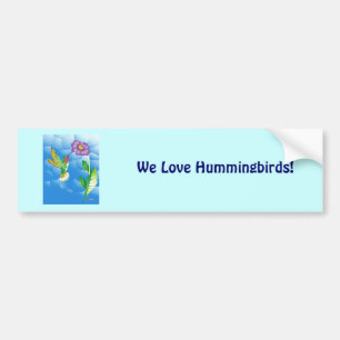 Hummingbird:  Stylised Bumper Sticker