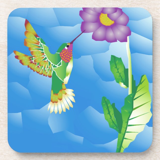 Hummingbird:  Stylised Coaster (Front)