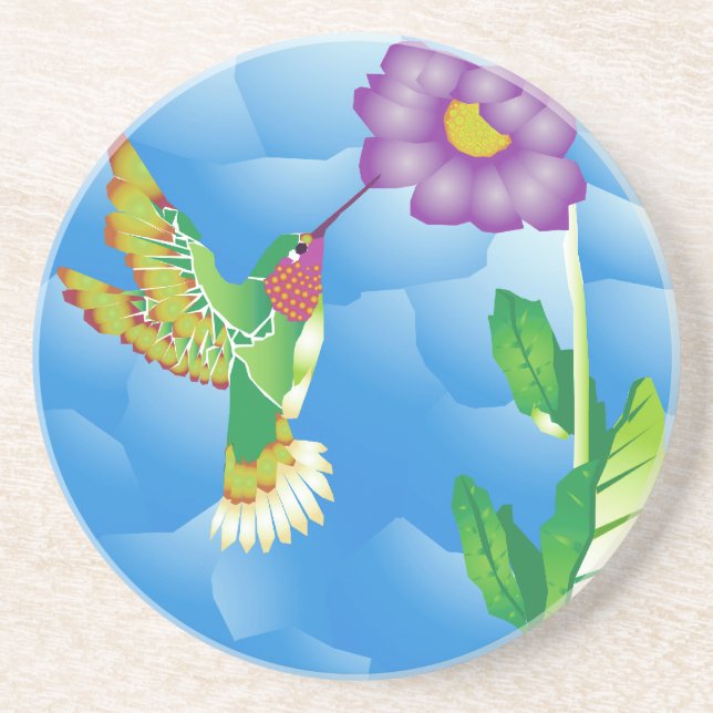 Hummingbird:  Stylised Coaster (Front)