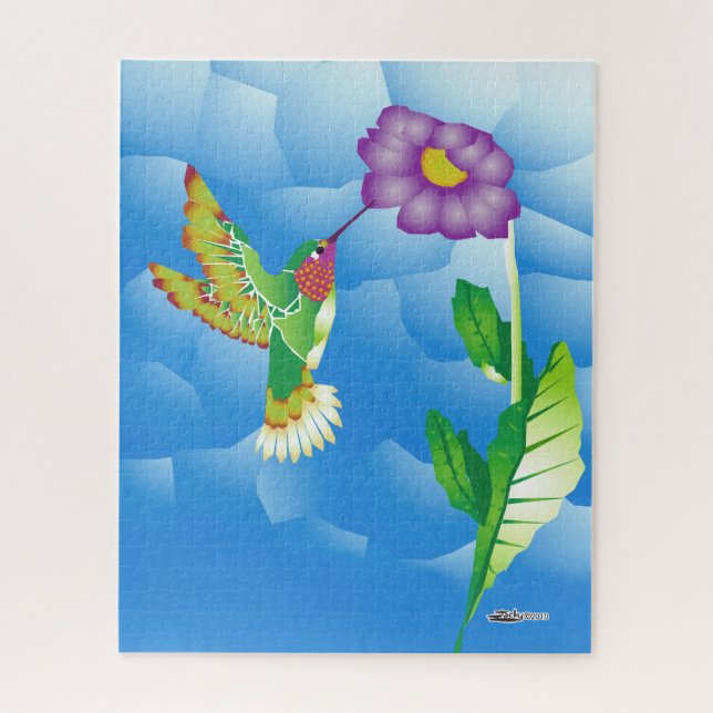 Hummingbird:  Stylised Jigsaw Puzzle (Vertical)