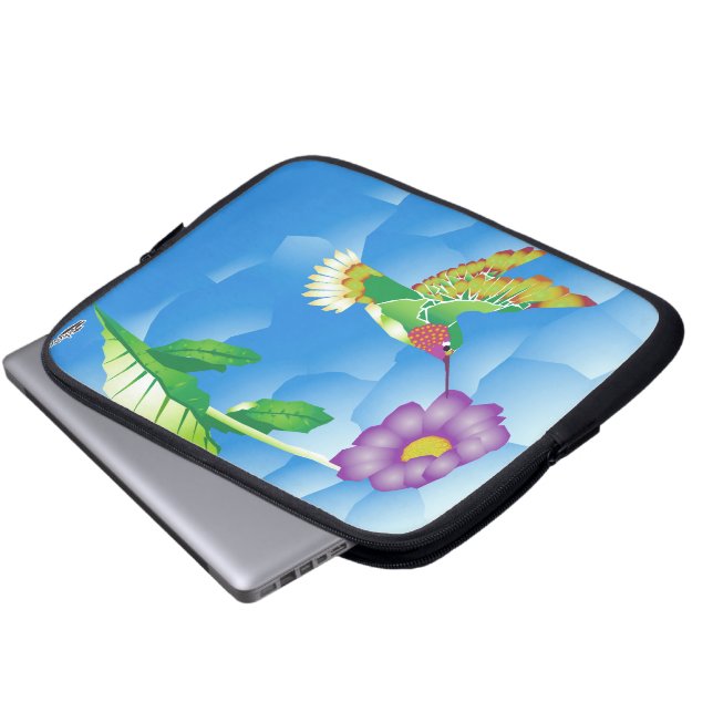 Hummingbird:  Stylised Laptop Sleeve (Front Bottom)