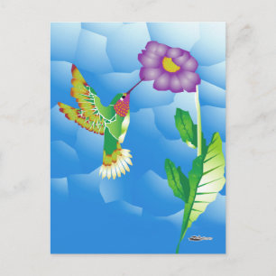 Hummingbird:  Stylised Postcard