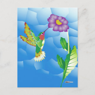 Hummingbird: Stylised Postcard