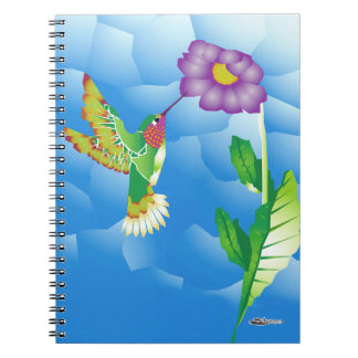 Hummingbird: Stylised Spiral Notebook