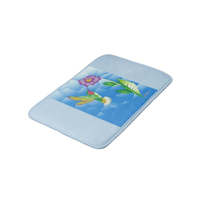 Hummingbird:  Stylized Bath Mat (Angled)