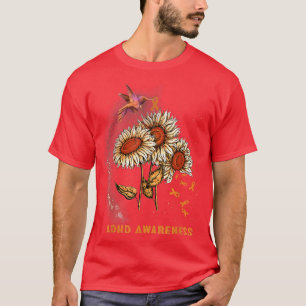 Hummingbird Sunflower ADHD Awareness  T-Shirt