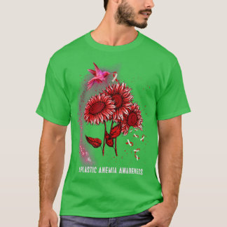 Hummingbird Sunflower Aplastic Anaemia Awareness  T-Shirt