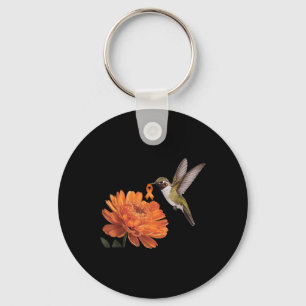 Hummingbird Sunflower Daisy Orange Ribbon Leukaemi Key Ring