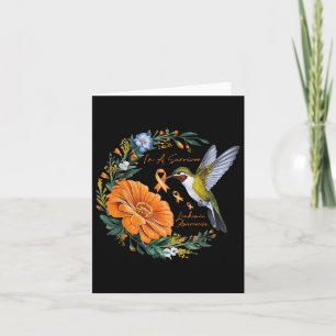 Hummingbird Sunflower I’m A Survivor Leukaemia Awa Card
